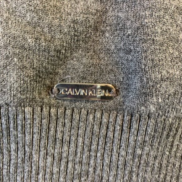 Calvin Klein Women's Size S Turtle Neck Long Sleeve Color Block Knit Sweater - Picture 4 of 8